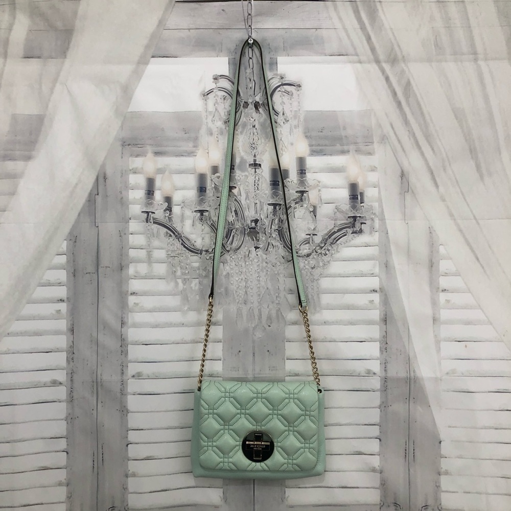 Kate Spade Aster Court Naomi Leather Green Purse - Picture 3 of 14